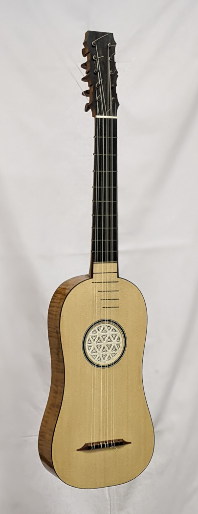 baroque guitar in a front
